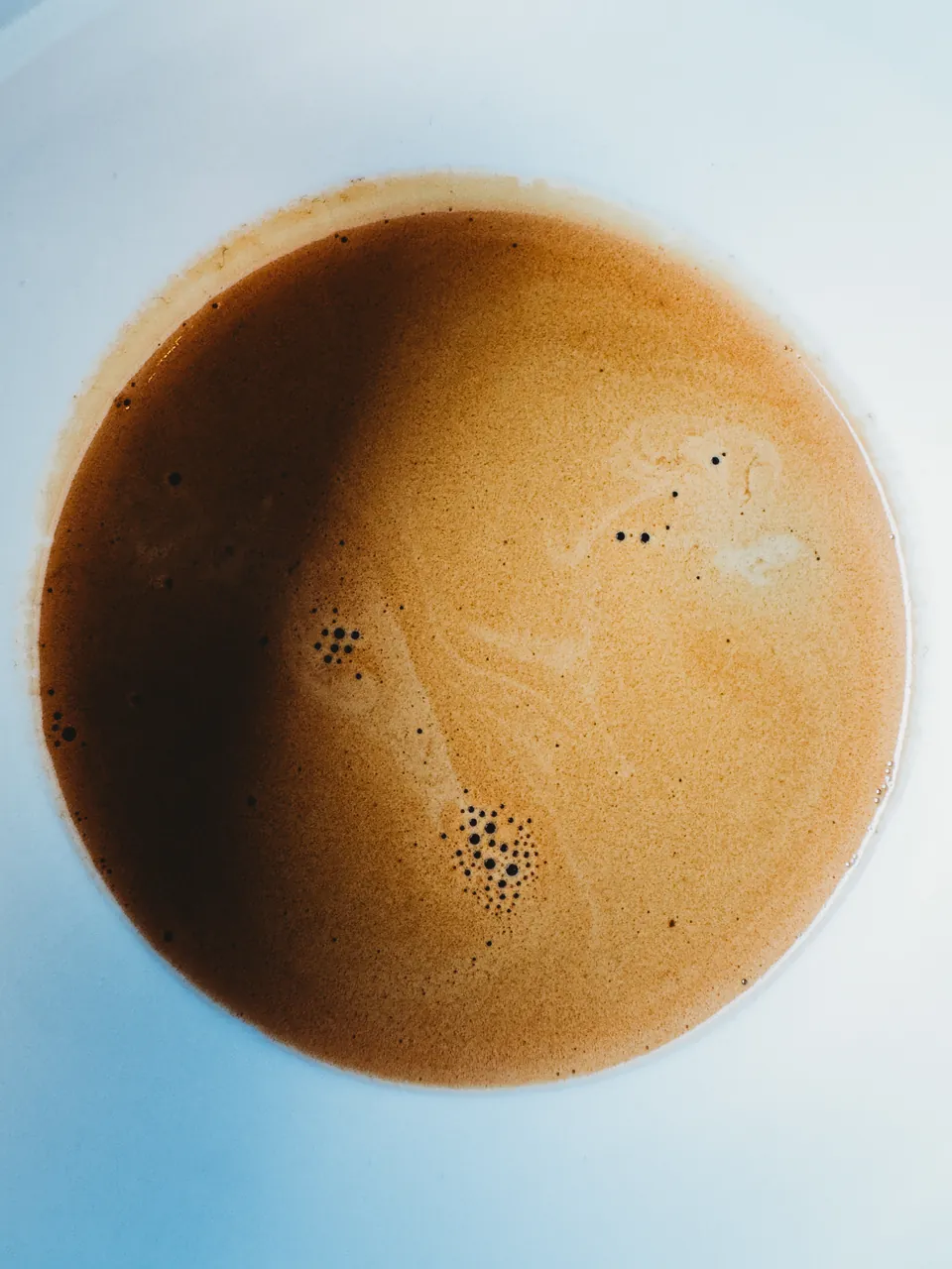 Detaliu al cremei unui espresso MUD